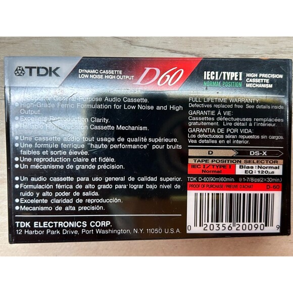 Vintage Mixed Lot Of 7 TDK Blank Audio Casstette Tapes Tipe I D60 D90 SA100 - Picture 3 of 5